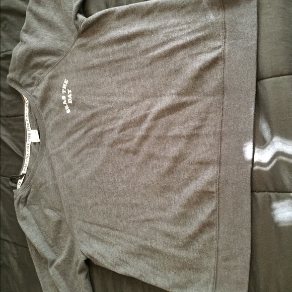 Pink long sleeve sweatshirt  with cut out back - Picture 2 of 3